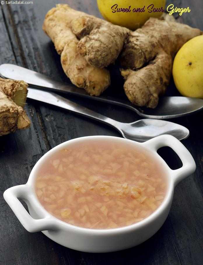 Sweet and Sour Ginger, Chinese Accompaniment recipe | Tarla Dalal