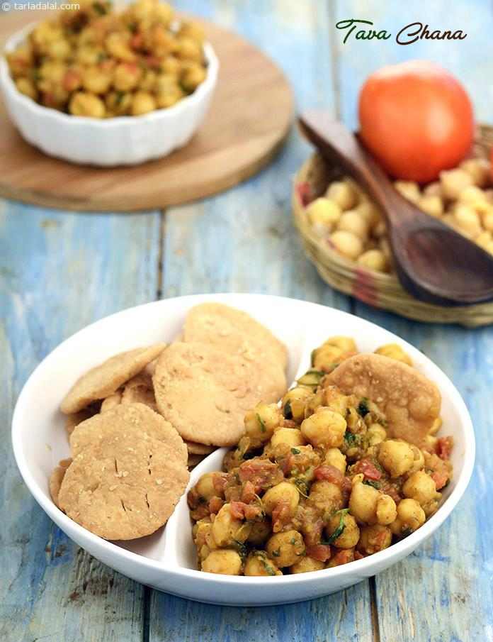 Tava Chana recipe, Indian Tava Recipes | Tarla Dalal