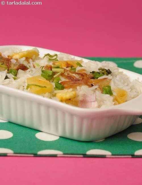 Thai Layered Rice (  Thai Cooking) recipe, Thai Recipes | Tarla Dalal