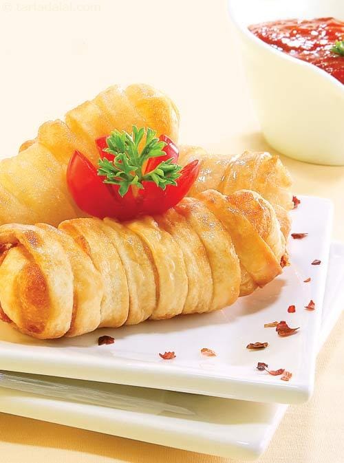 Threaded Paneer Rolls ( Noodle Recipe ) | Tarla Dalal