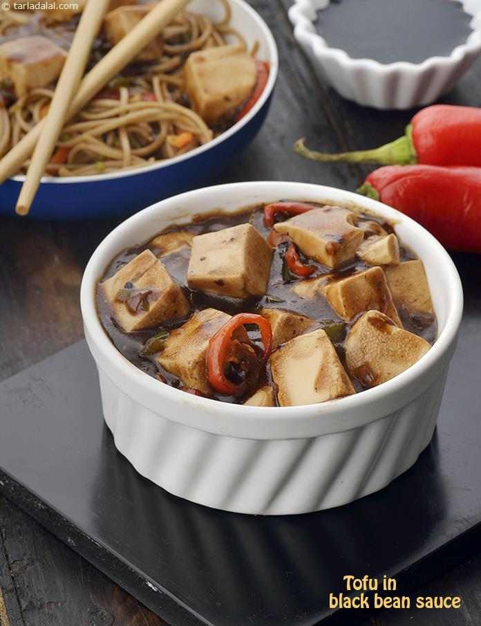 Tofu in Black Bean Sauce | Tarla Dalal