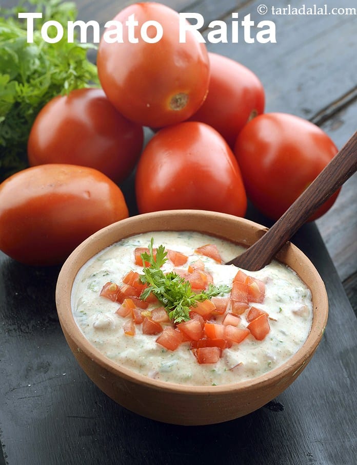 Tomato raita recipe | quick, healthy tomato raita | tamatar ka raita | | Tarla Dalal