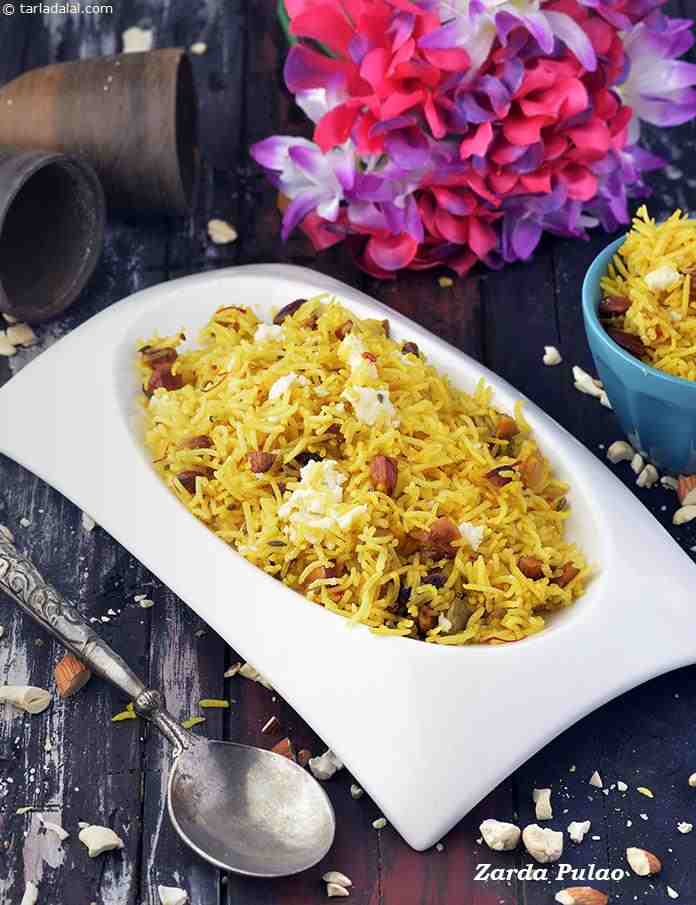 Zarda Pulao | Tarla Dalal