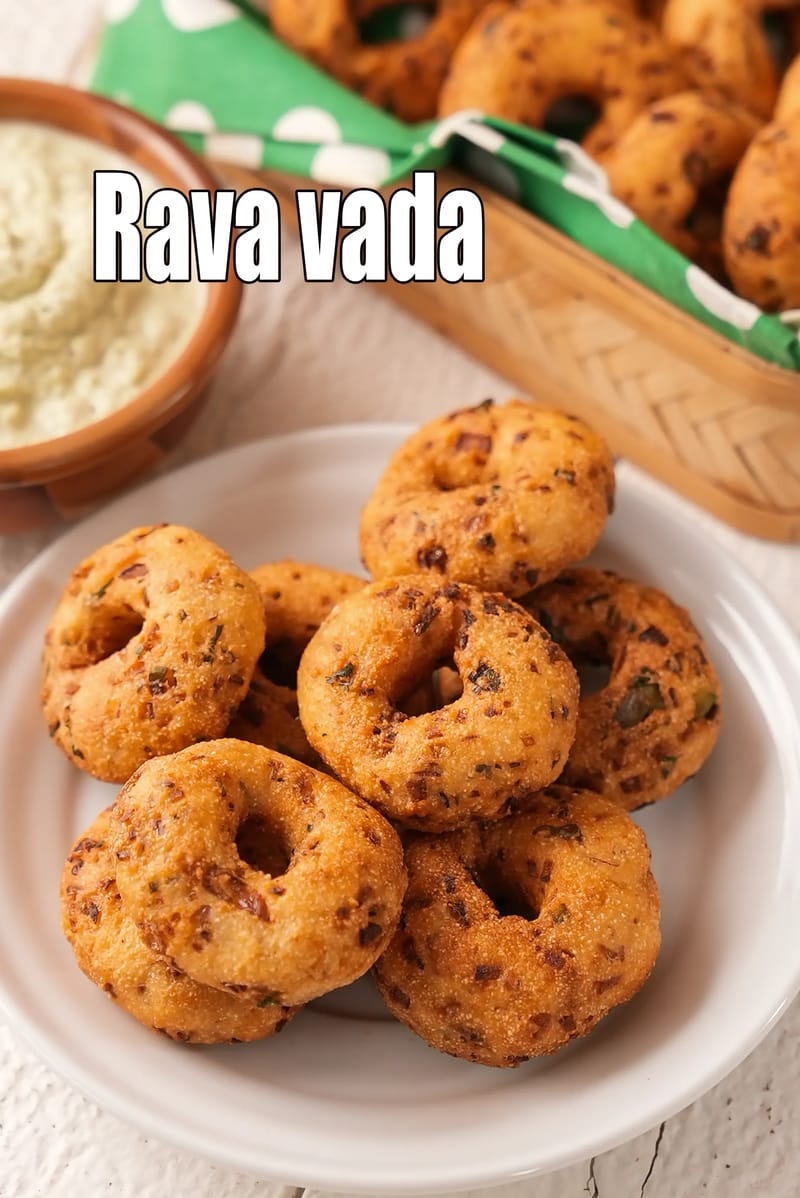 Rava vada recipe | instant sooji vada | Indian style semolina vada | easy suji vada | Tarla Dalal