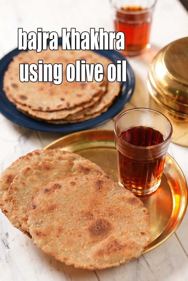 Bajra khakhra using olive oil recipe | black millet khakhra | crispy spicy bajra flour khakhra | | Tarla Dalal