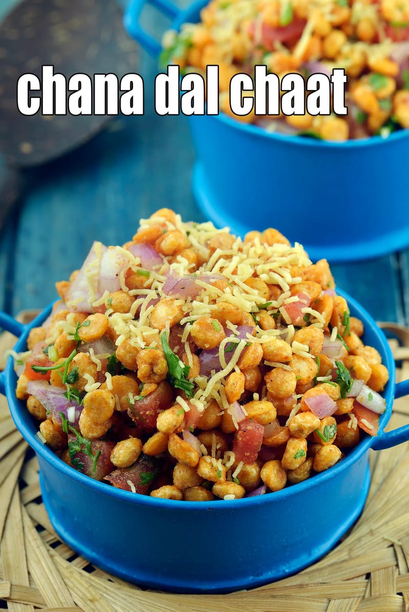 Chana dal chaat recipe | Indian style chatpati chana dal chaat | chana dal bhel | Mumbai roadside snack | | Tarla Dalal