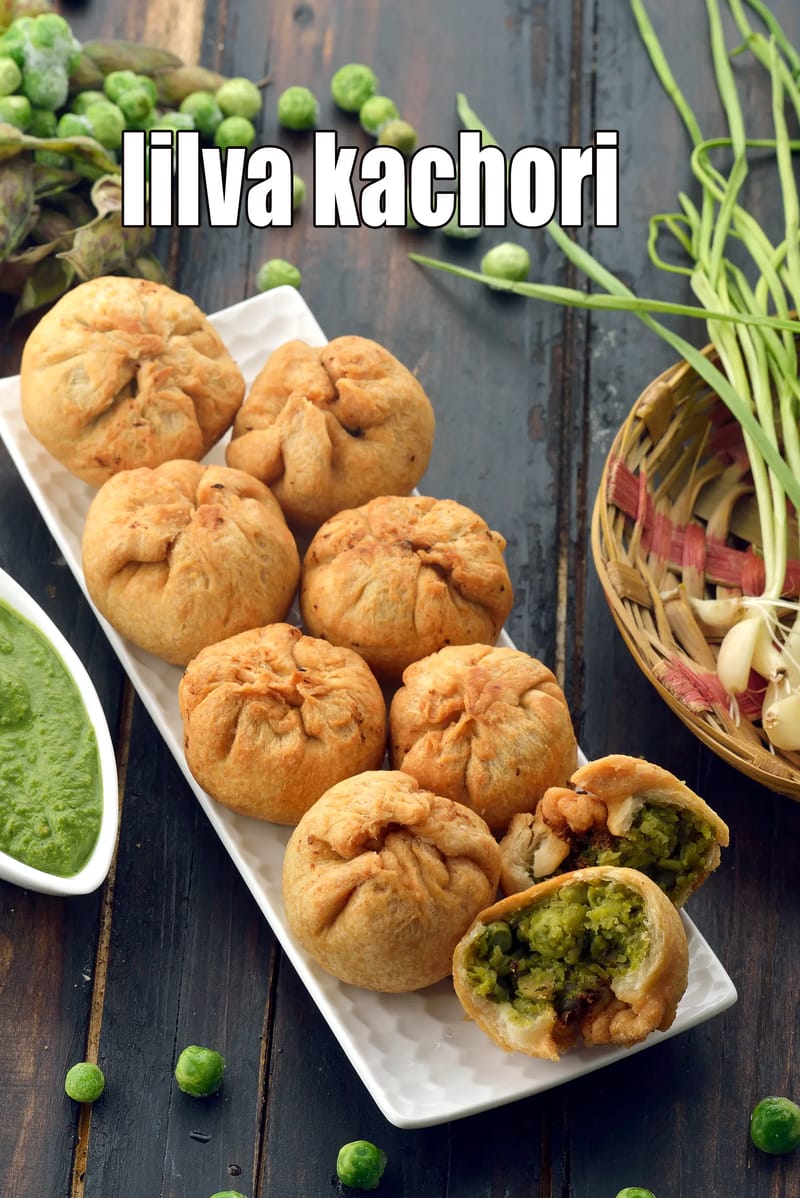 Lilva kachori recipe | fresh toovar kachori | Gujarati fresh tuvar dana kachori | winter kachori recipe | hare toovar dane ki kachori | | Tarla Dalal