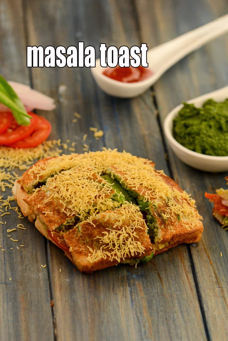 Masala toast | Bombay masala toast | Mumbai roadside masala toast sandwich recipe | | Tarla Dalal