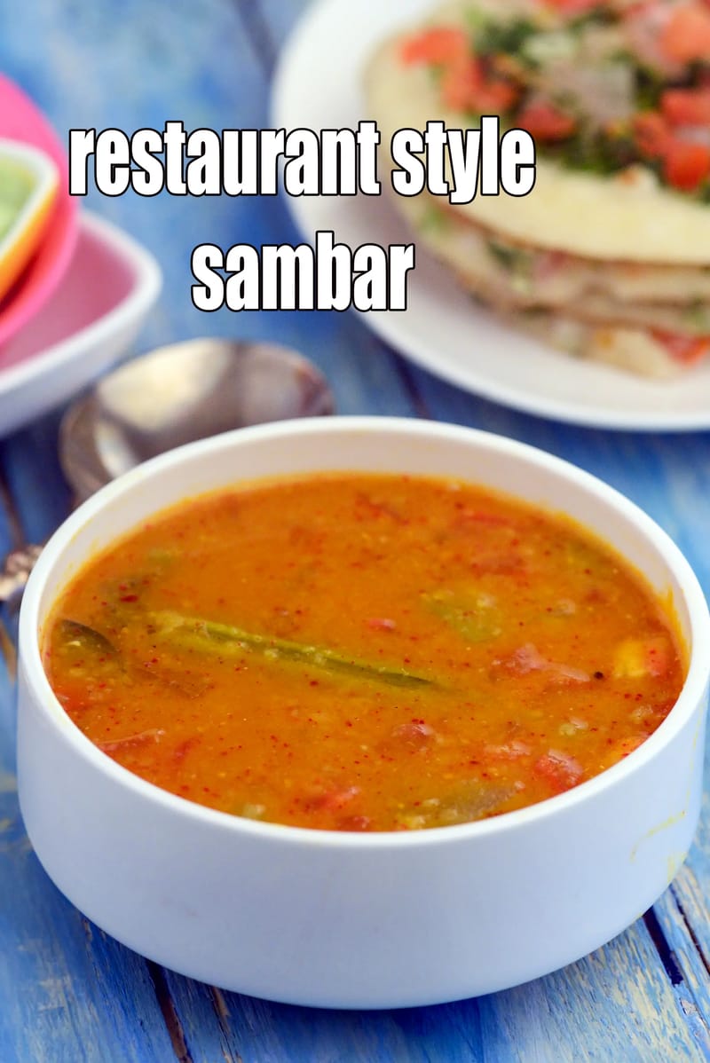 Restaurant style sambar recipe | sambar recipe for idli | sambar with sambar masala | hotel sambar recipe | | Tarla Dalal