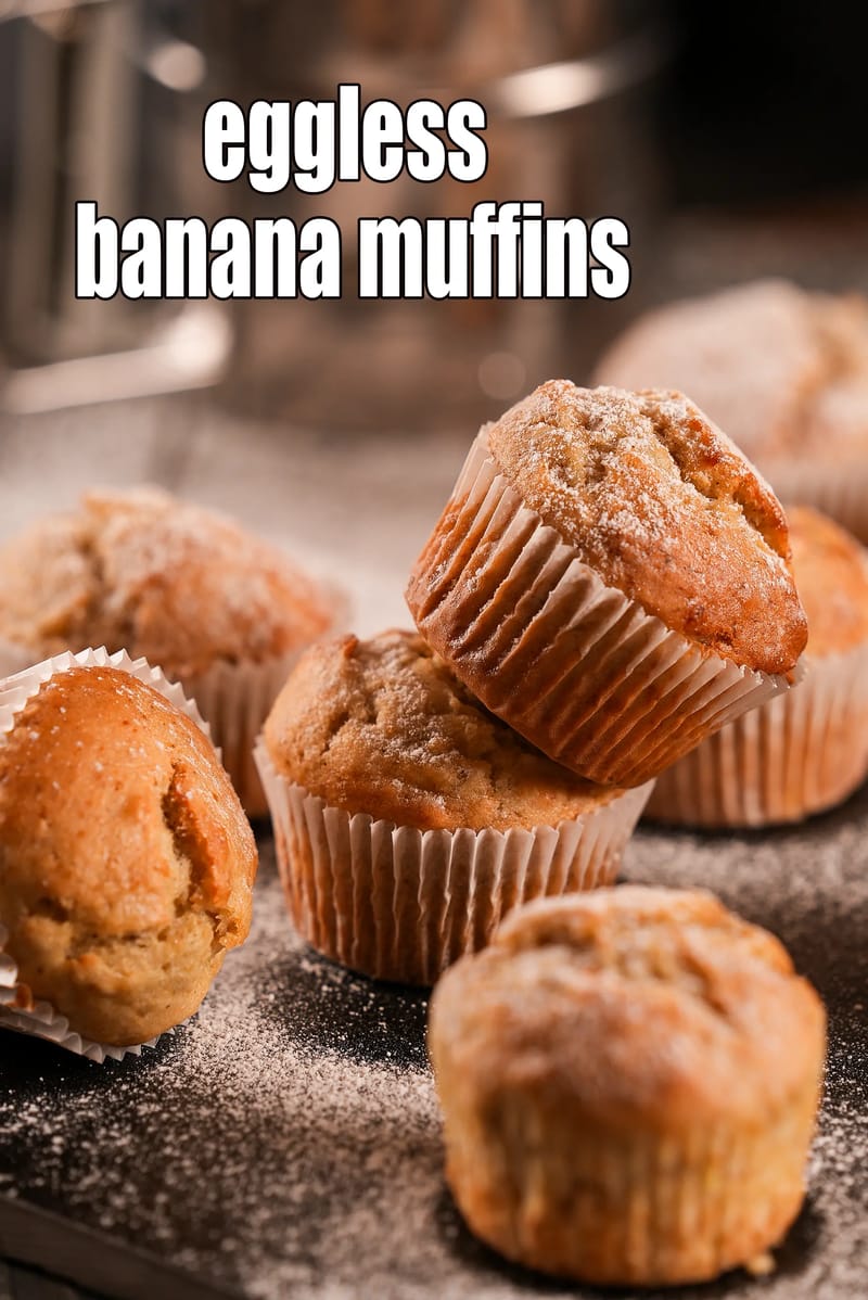 Eggless banana muffins recipe | banana cinnamon muffins | basic banana muffins | | Tarla Dalal