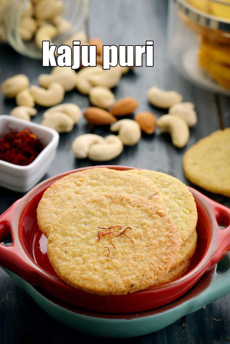 Kaju puri recipe | kaju badam puri | Indian mithai ? kaju puri | cashew cookie | | Tarla Dalal