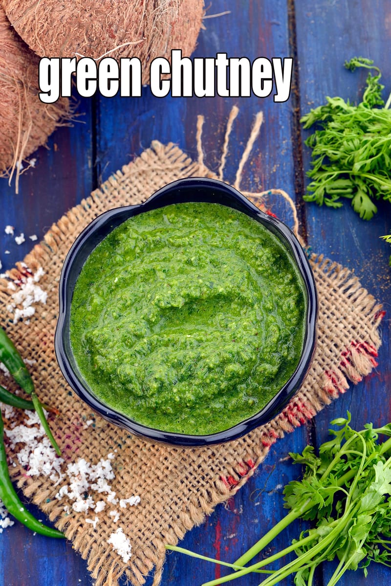 Green chutney | hara chutney | coriander and mint chutney | Indian green chutney | 4 varieties of green chutney | Tarla Dalal
