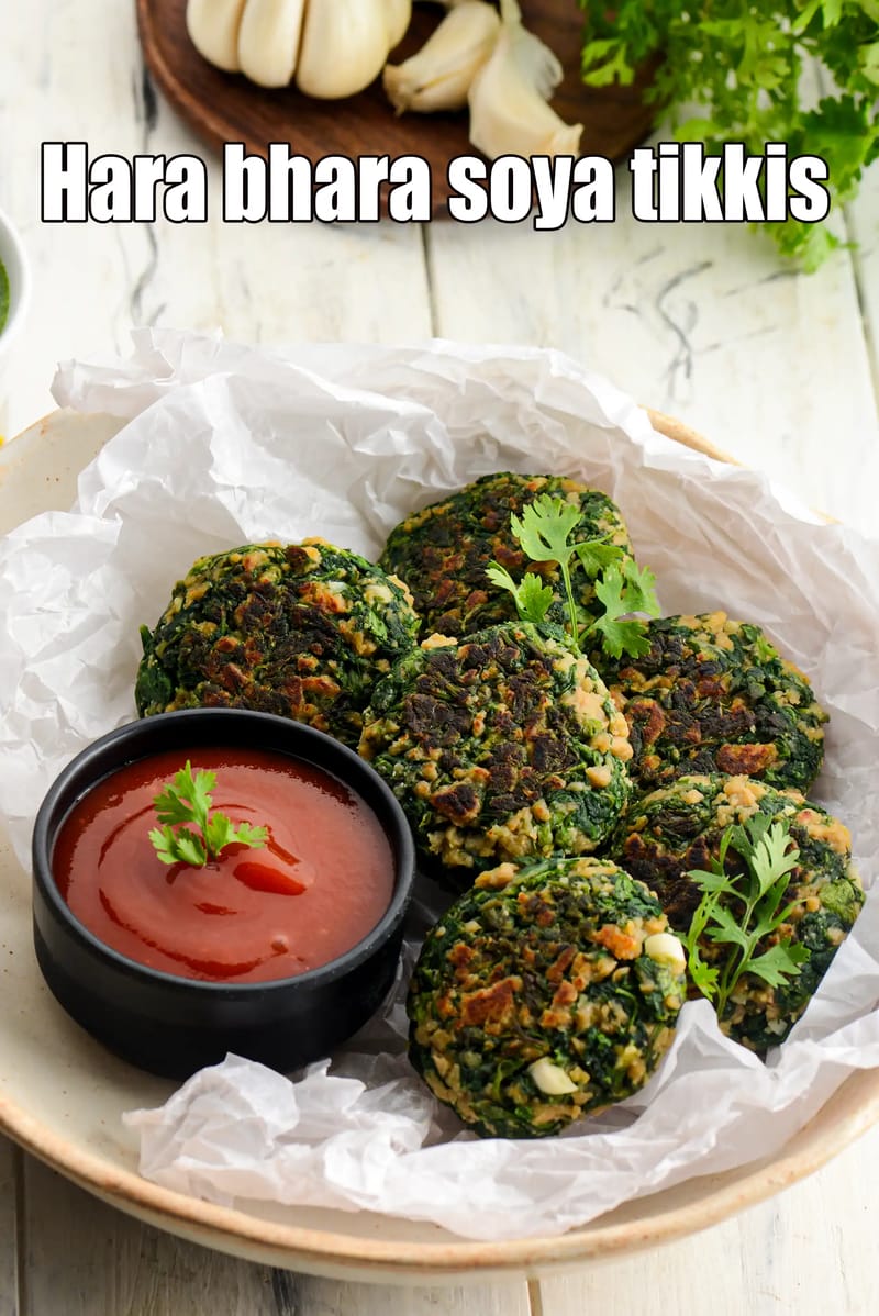 Hara bhara soya tikkis recipe | vegetable soya cutlet | healthy veg soya tikki | | Tarla Dalal