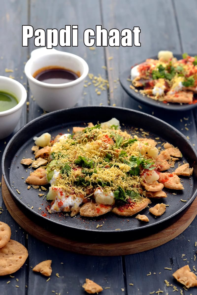 Papdi chaat | Delhi papdi chaat | Indian papdi chaat | papri chaat | | Tarla Dalal