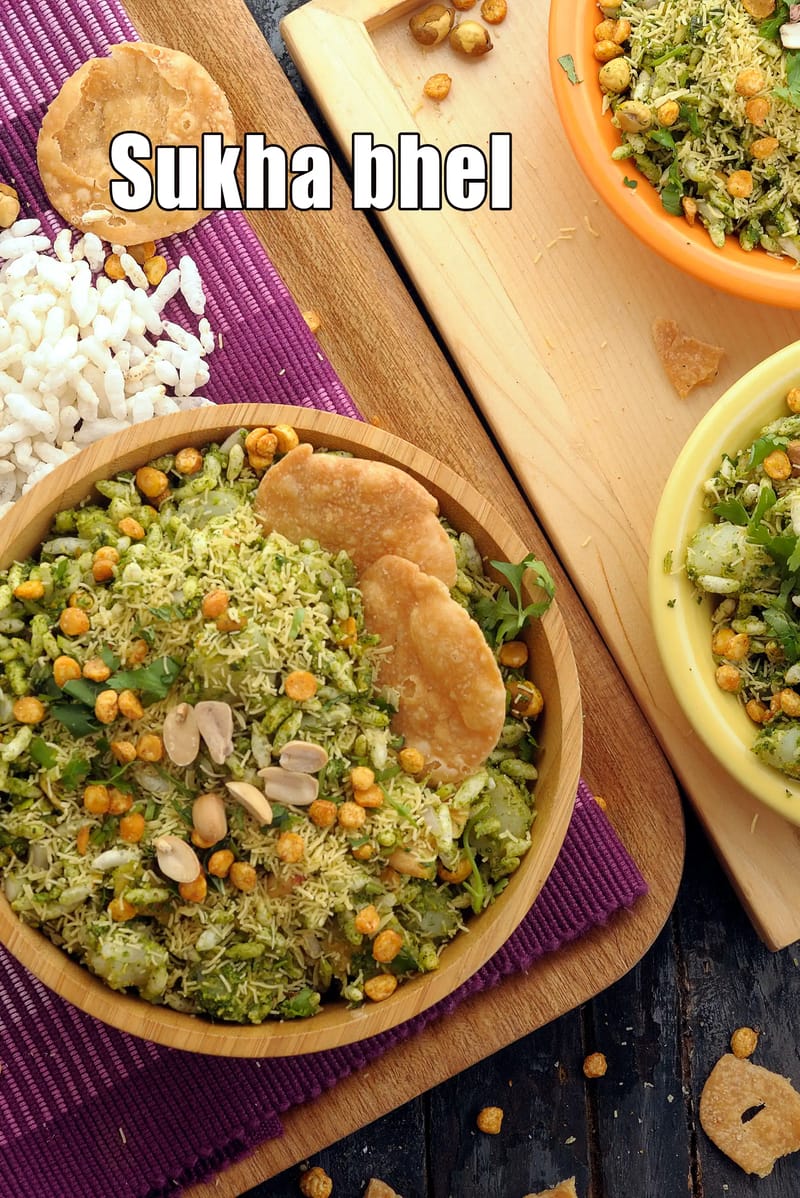Sukha bhel recipe | dry bhel | Mumbai roadside  sukha bhel | | Tarla Dalal