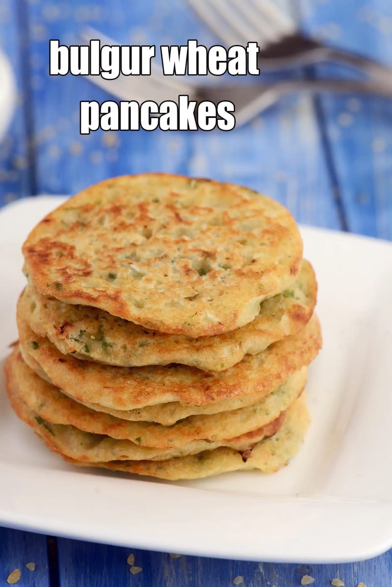 Bulgur wheat pancakes recipe | dalia uttapam | dalia pancakes | healthy Indian cracked wheat vegetable pancakes | | Tarla Dalal