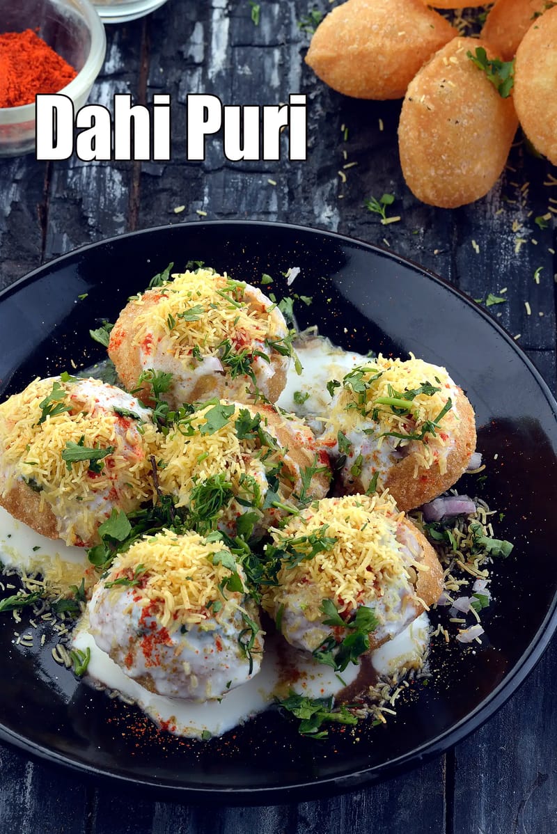 Dahi puri recipe | dahi batata puri | how to make dahi puri | dahi batata puri street food | | Tarla Dalal