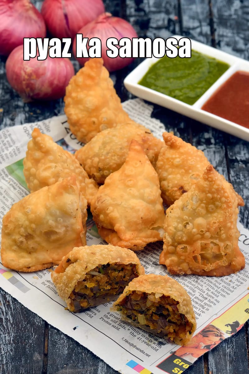 Pyaz ka samosa recipe | Hyderabadi onion samsoa | onion samosa Ramzan Iftar special | | Tarla Dalal