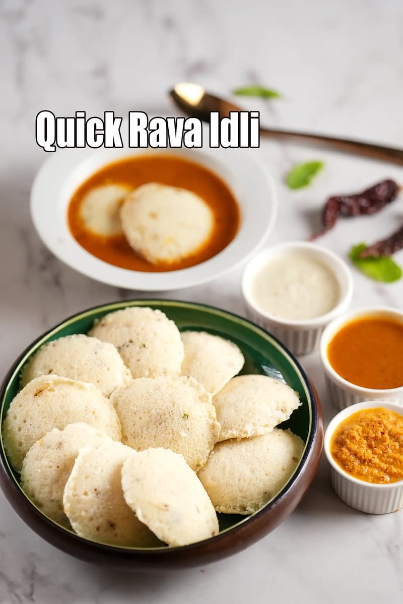 Quick rava idli recipe | instant idli using sooji | easy no fermentation semolina idli | | Tarla Dalal