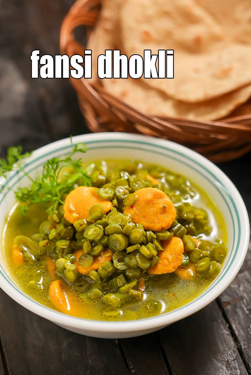 Fansi dhokli recipe | Gujarati French beans sabzi | healthy fansi dhokli for acidity, diabetes, heart | | Tarla Dalal