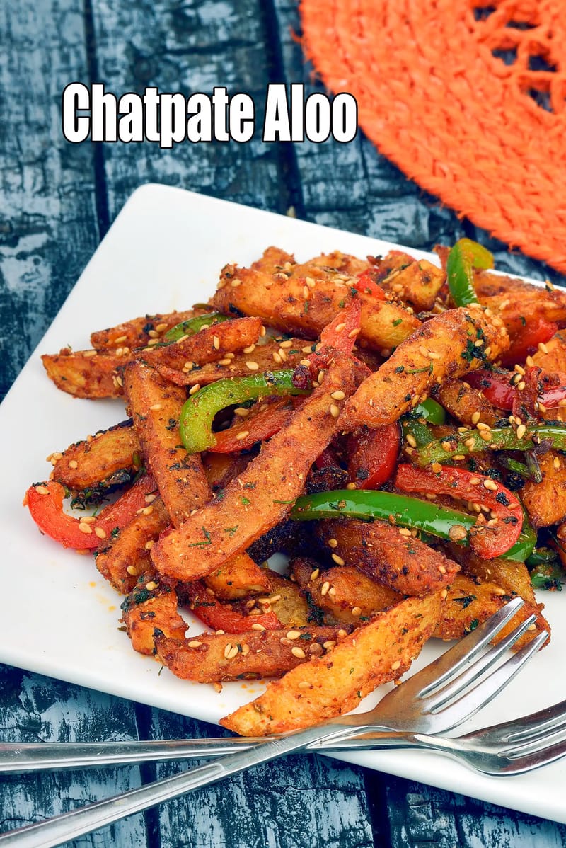 Chatpate Aloo recipe | Masala Aloo |  potato fingers sabzi | | Tarla Dalal