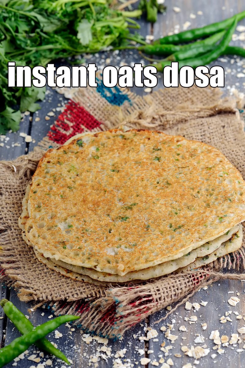 Instant oats dosa recipe | oats dosa | healthy oats dosa | oats rava dosa | | Tarla Dalal
