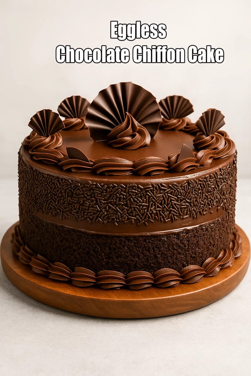 Eggless Chocolate Chiffon Cake recipe | Vegetarian Chocolate Chiffon Cake | Indian style Chocolate Chiffon Cake | | Tarla Dalal