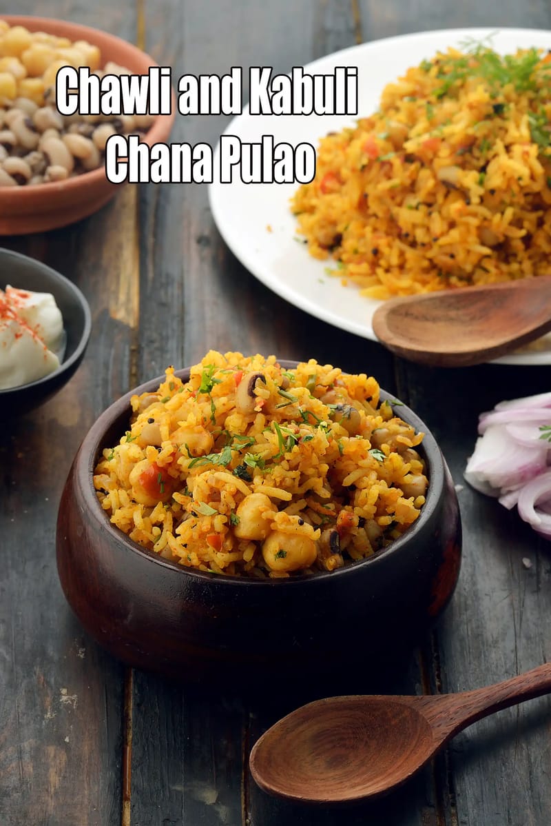 Chawli and Kabuli Chana Pulao recipe, Indian Recipes | Tarla Dalal