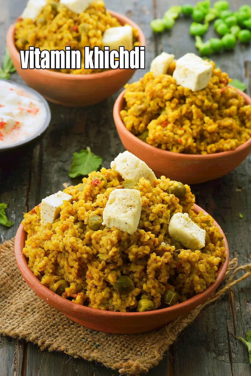Vitamin khichdi recipe | dalia vegetable khichdi | protein rich broken wheat sprouts khichdi | vitamin khichdi for weight loss | | Tarla Dalal