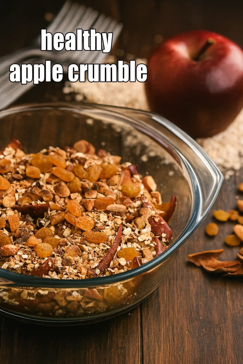 Healthy apple crumble recipe | Indian style eggless apple crumble | easy oats apple crumble | no sugar apple crumble | | Tarla Dalal