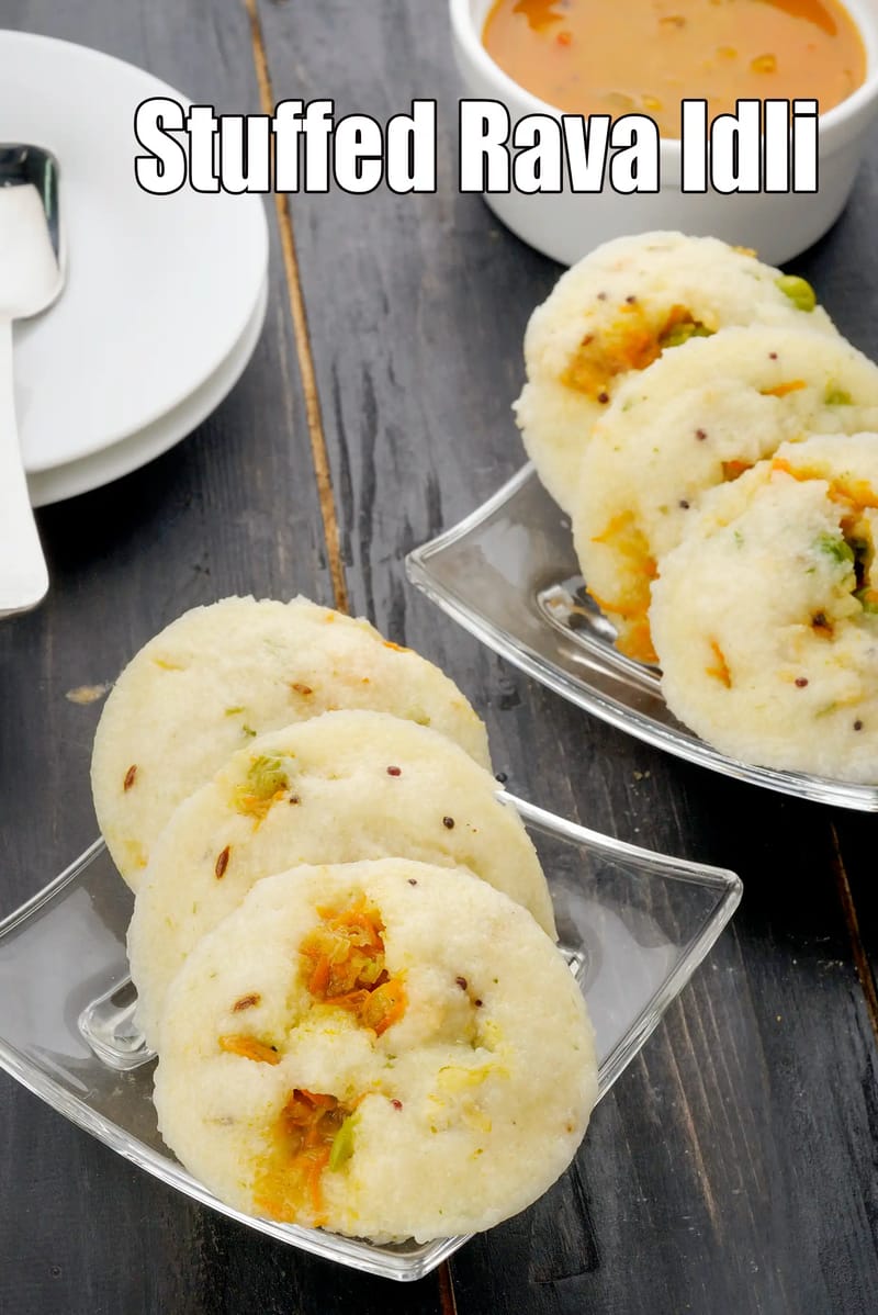 Stuffed Rava Idli | rava idli with vegetables | Suji Idli with vegetables | | Tarla Dalal