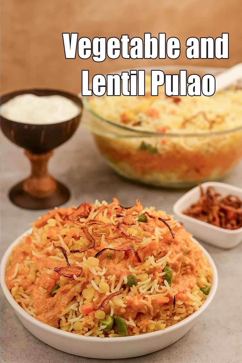 Vegetable and Lentil Pulao recipe, Indian Recipes | Tarla Dalal