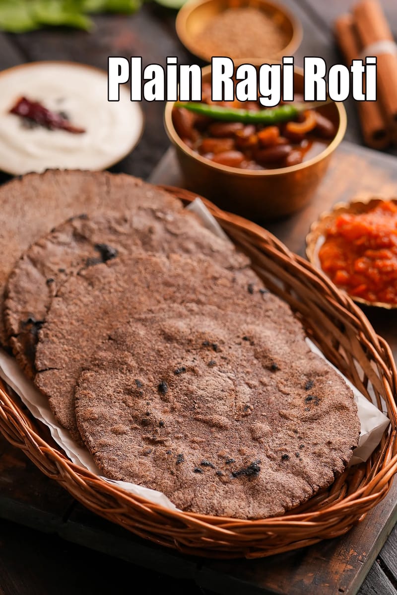 Plain ragi roti recipe | soft ragi roti | plain nachni roti | gluten-free nachni roti | | Tarla Dalal