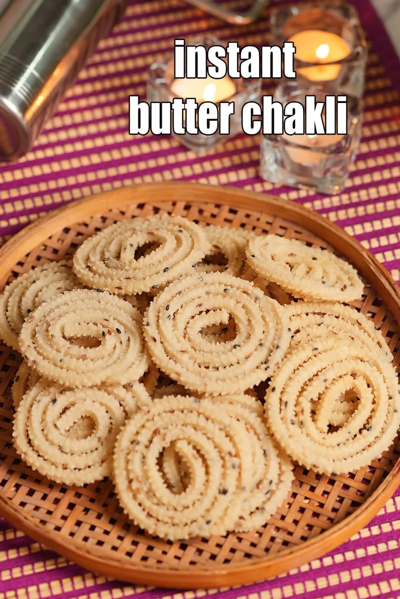 Instant butter chakli recipe | rice butter chakli | butter murukku | crispy butter chakli | | Tarla Dalal
