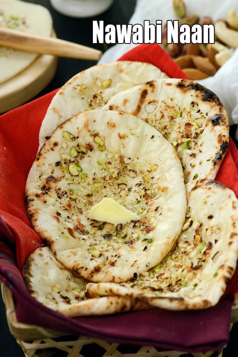 Nawabi Naan recipe | Mughlai naan | Indian flatbread Shahi Naan | | Tarla Dalal