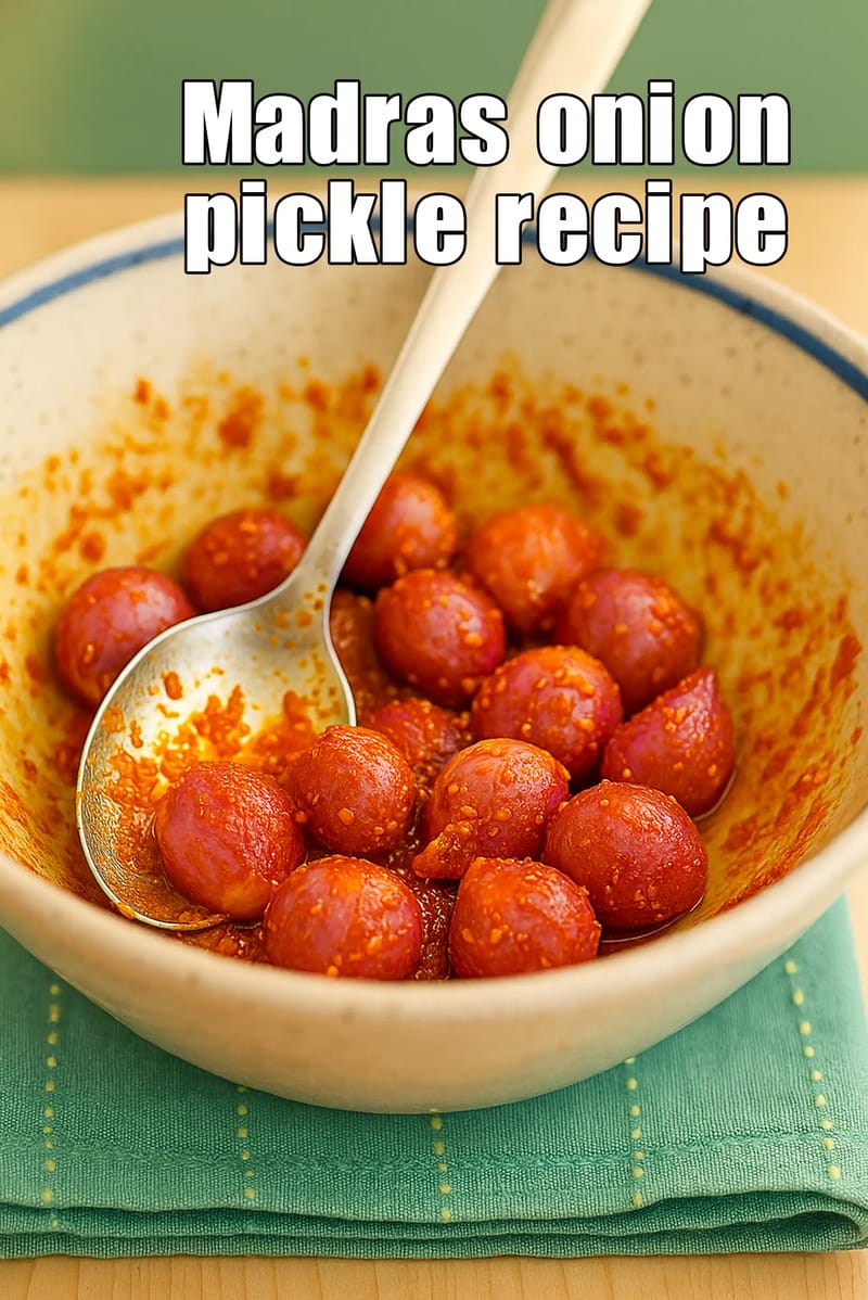 Madras onion pickle recipe | tasty Indian onion pickle | shallots pickle | pyaz ka achar | | Tarla Dalal