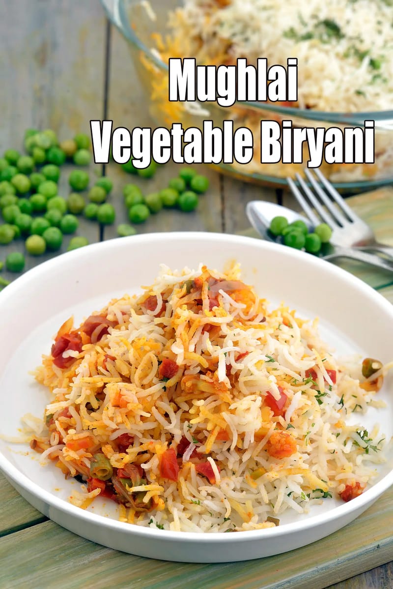Mughlai Vegetable Biryani Recipe |  Mughlai Vegetarian  Biryani | Restaurant style Mughlai Biryani | | Tarla Dalal