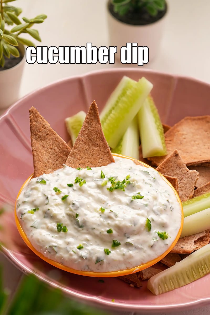 Cucumber dip recipe | cucumber curd dip for diabetics, heart  |  healthy kakadi dip rich in protein, Vitamin A, calcium | | Tarla Dalal