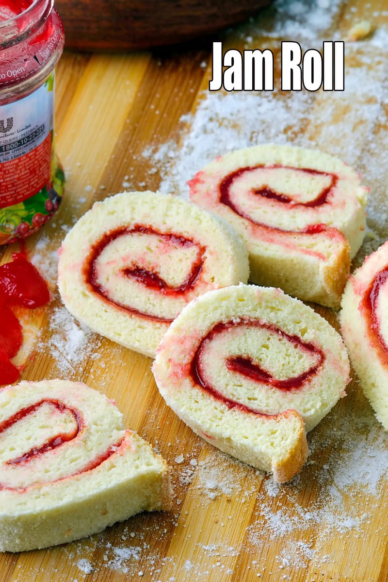 Jam Roll recipe | Jam Swiss Roll | Indian mixed fruit jam roll | | Tarla Dalal