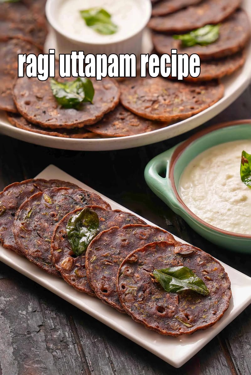 Ragi uttapam recipe | ragi coriander uttapam | healthy nachni uttapam | | Tarla Dalal
