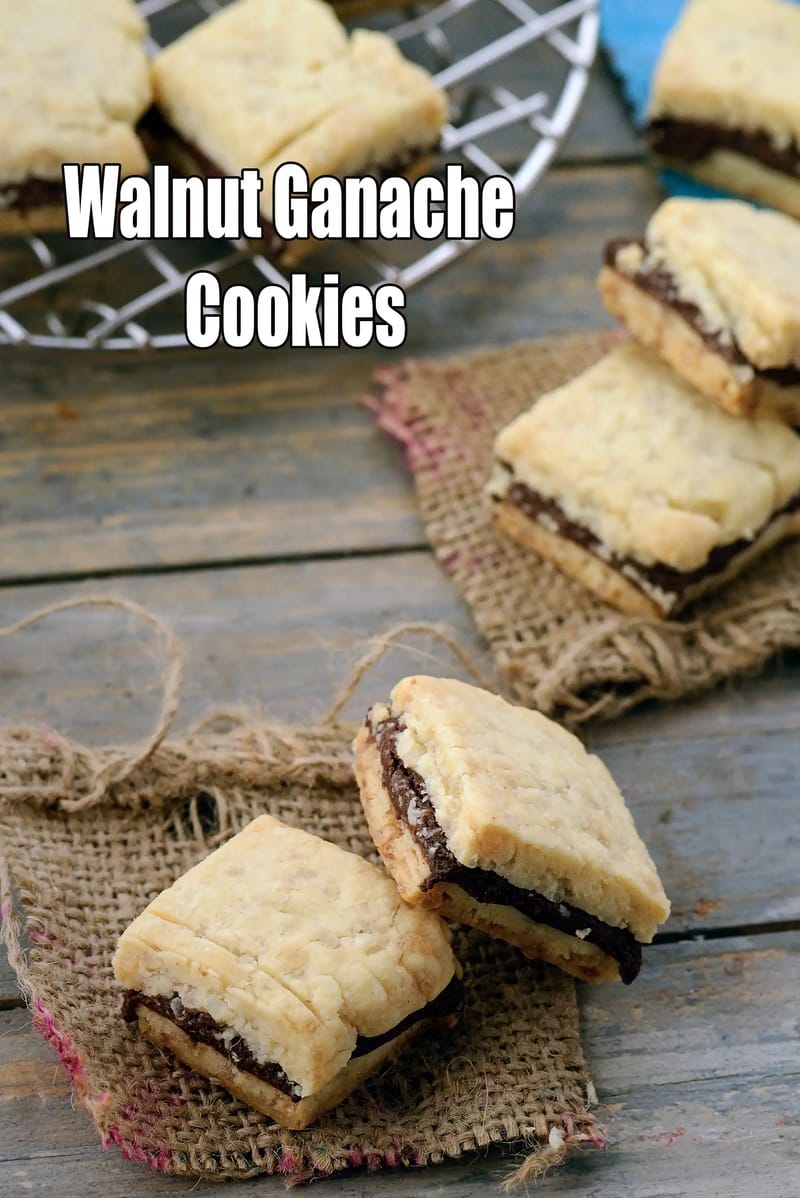 Walnut Ganache Cookies | Tarla Dalal