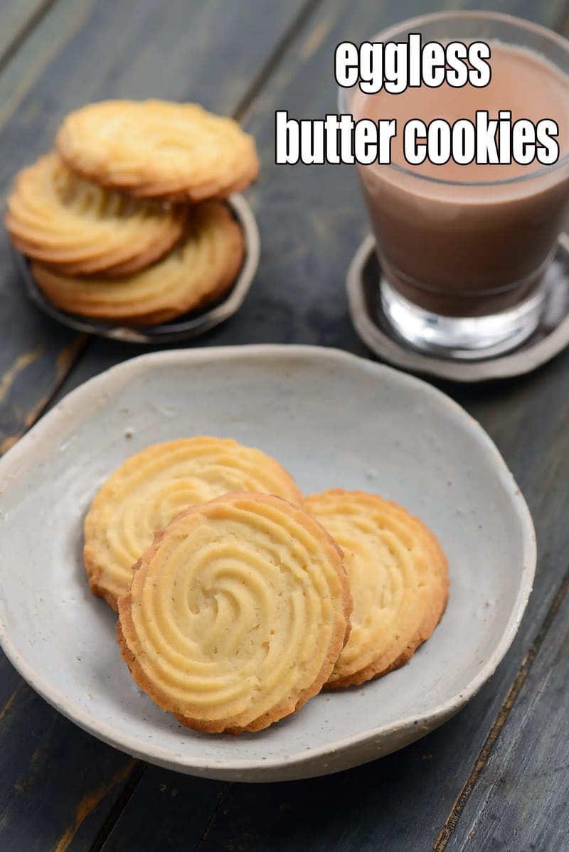 Eggless butter cookies recipe | Indian cashew butter cookies | eggless butter biscuits | | Tarla Dalal