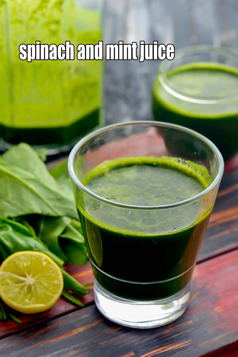 Spinach and mint juice recipe | palak pudina drink | Vitamin A, Iron rich juice | | Tarla Dalal