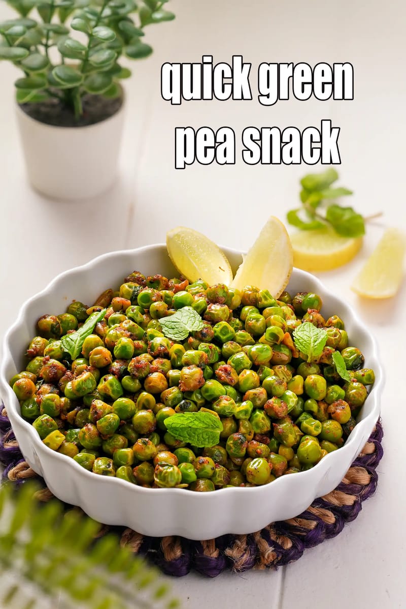 Quick green pea snack recipe | green pea sabzi | best Indian green pea snack recipe | healthy green pea snack | | Tarla Dalal