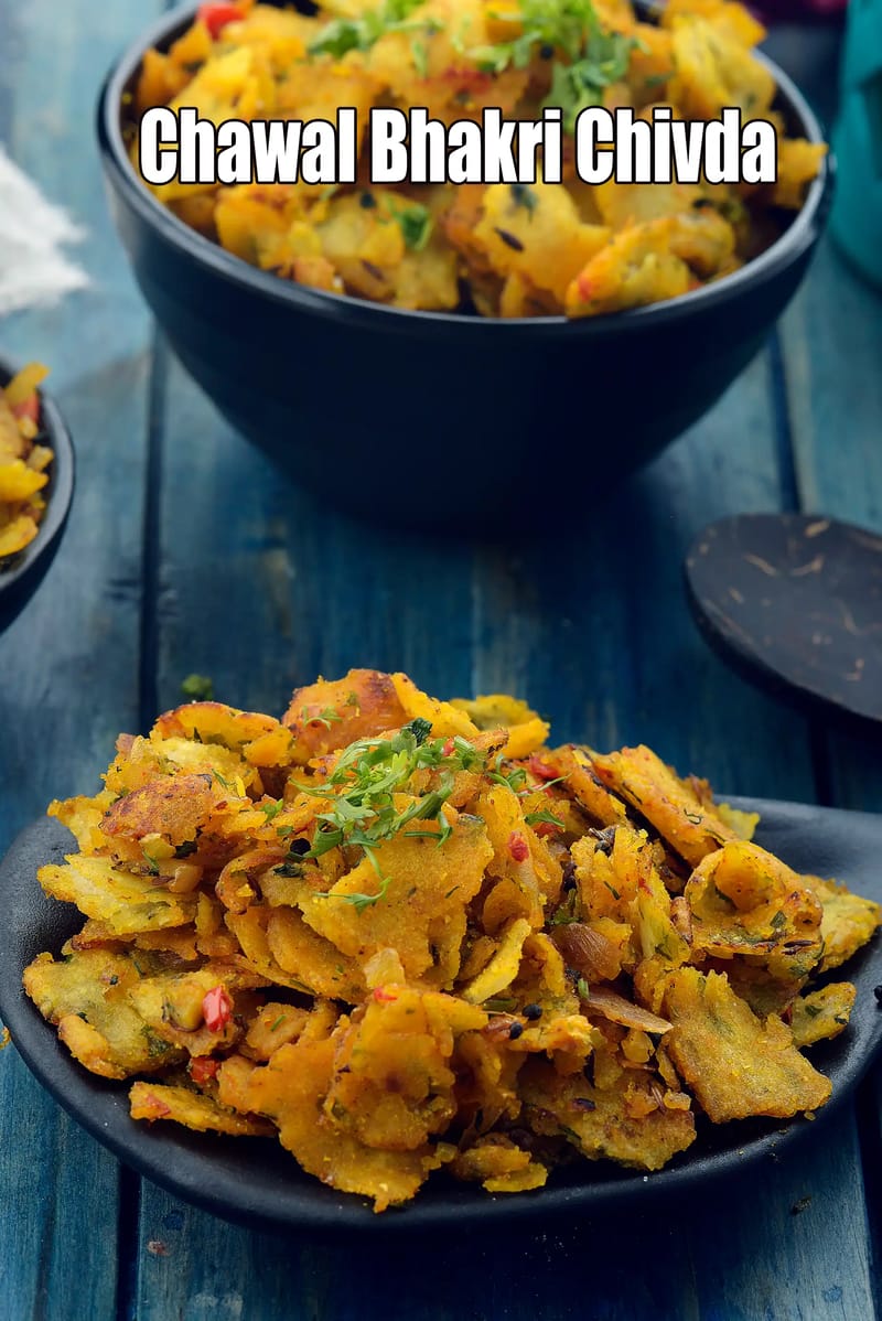 Chawal Bhakri Chivda | tandlachya bhakri cha chivda | Rice Flour Bhakri Chivda | | Tarla Dalal