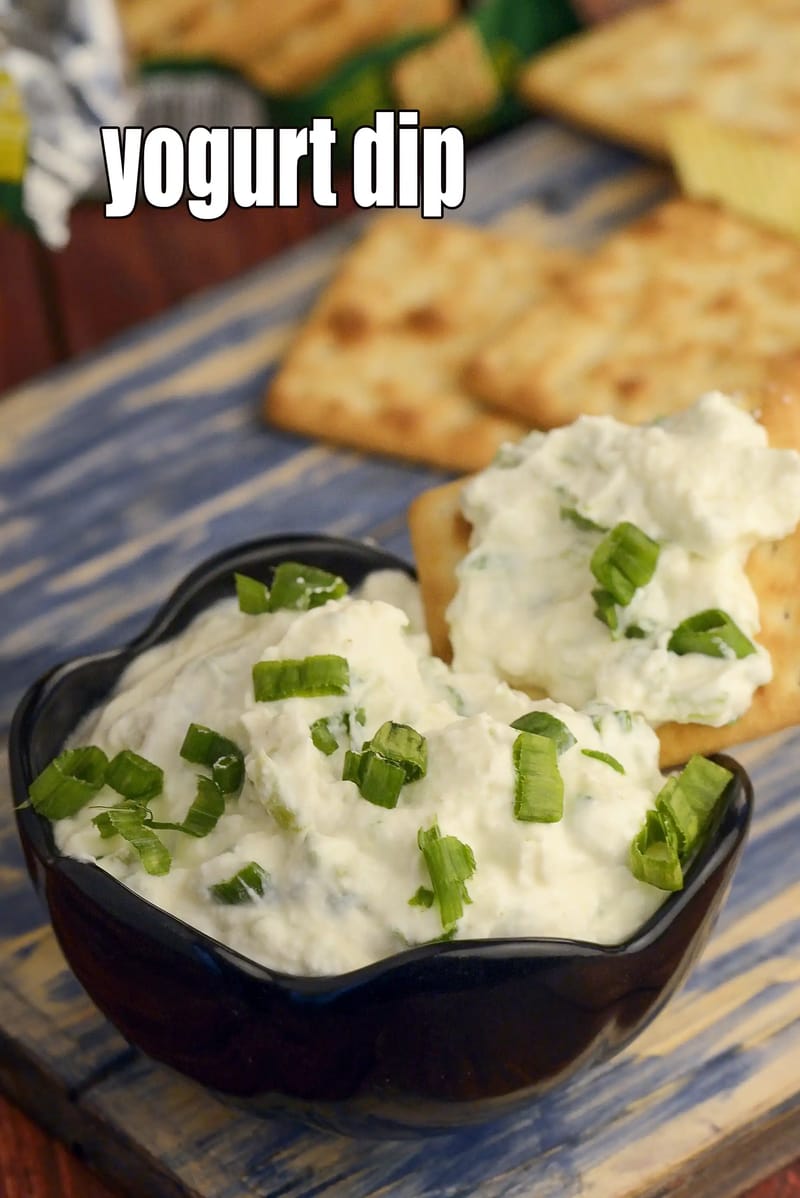 Yogurt dip recipe | garlicky yogurt party dip | 10 minute curd dip | Indian yoghurt dip with herbs | | Tarla Dalal