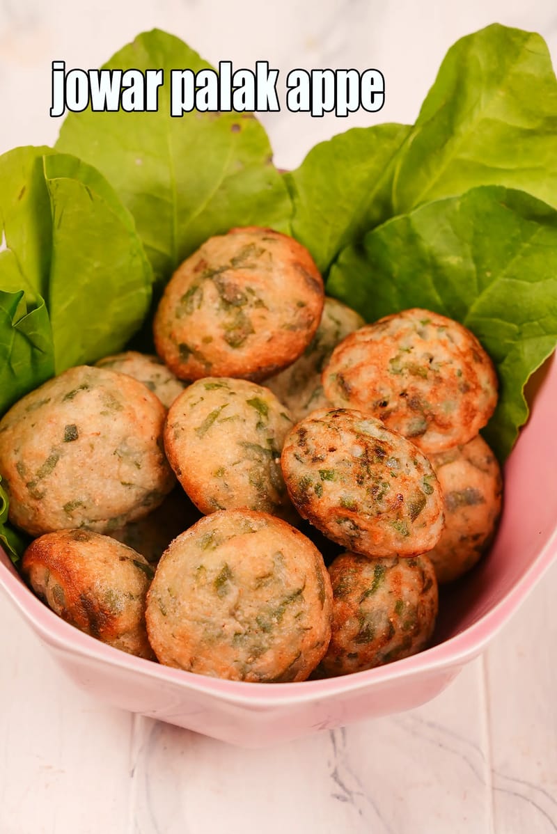 Jowar palak appe recipe | instant jowar appe | healthy palak appe | | Tarla Dalal