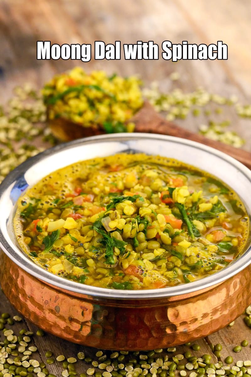 Moong Dal with Spinach | Spinach Lentil Curry | Healthy Moong Dal with Spinach rich in Vitamin A, folic acid, protein | | Tarla Dalal