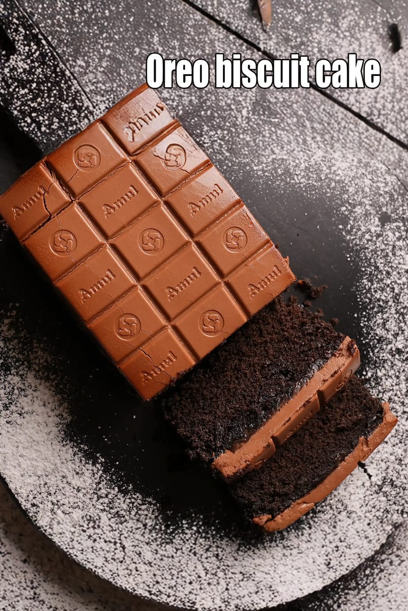 Oreo biscuit cake recipe | 4 ingredient chocolate cake | eggless, no oven cake | Oreo bar cake | | Tarla Dalal