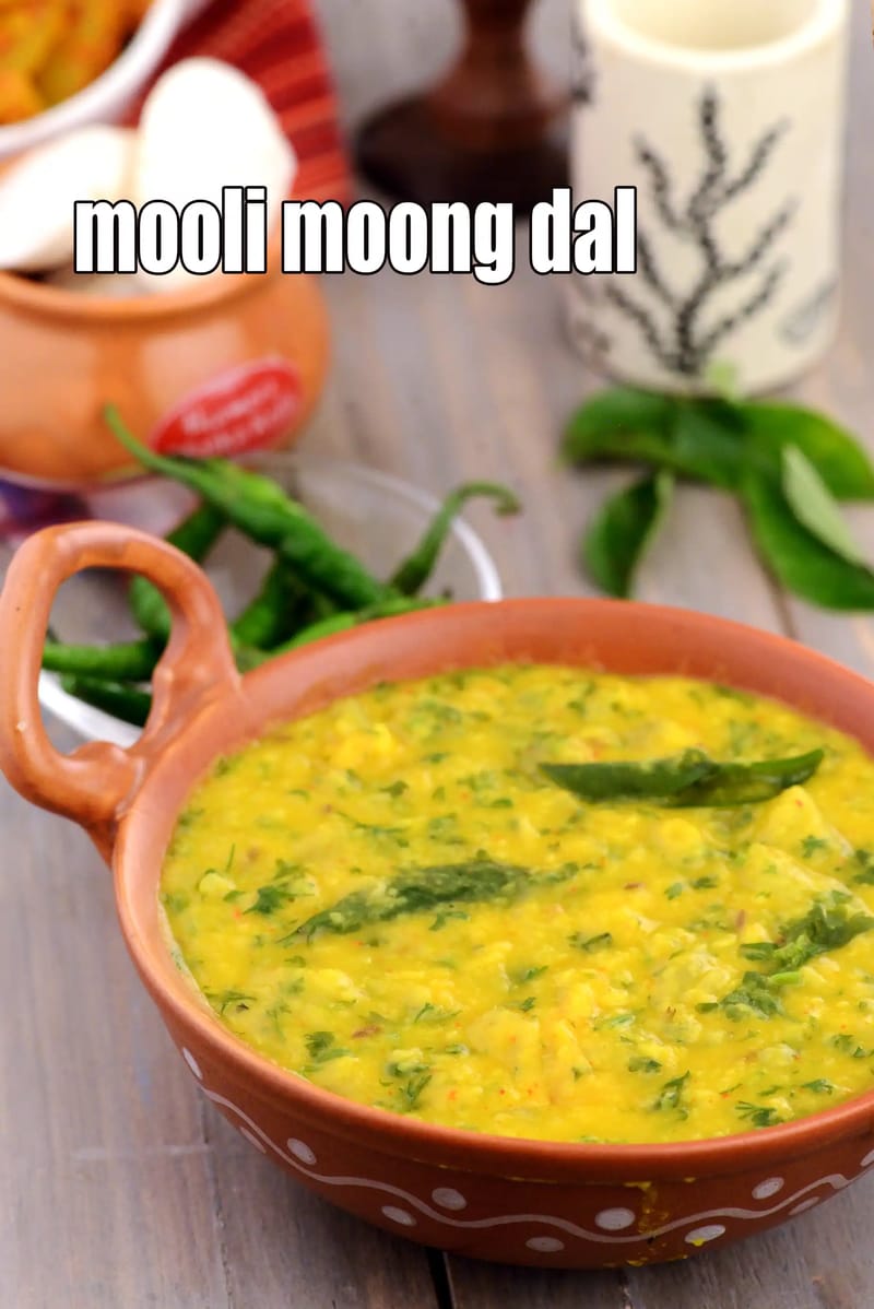 Mooli moong dal recipe | Rajasthani radish yellow moong dal | healthy moong dal with mooli | | Tarla Dalal